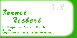 kornel nieberl business card